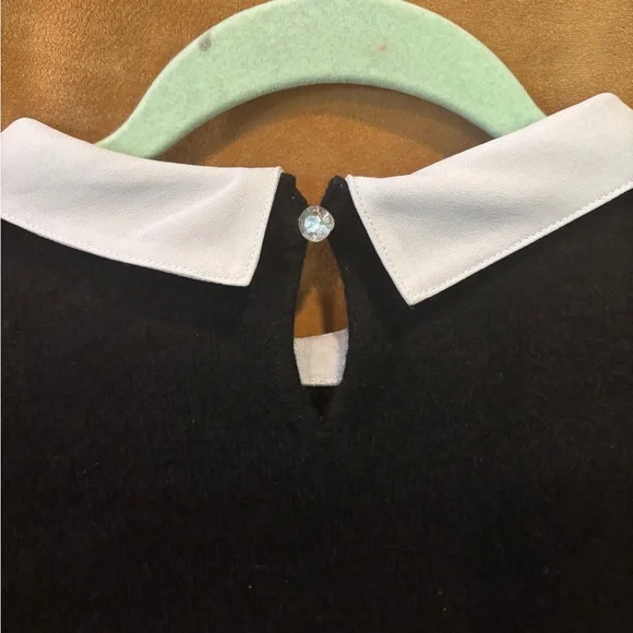 Charter Club Black and White Crew Neck Sweater - Picture 4 of 5